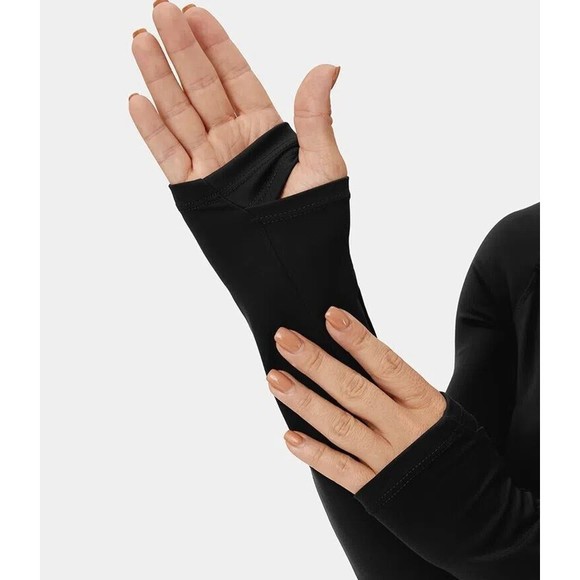 NWT & Bag Halara Cloudful Fabric Long Sleeve Thumb Hole Cropped Open Top Size S - Picture 2 of 12